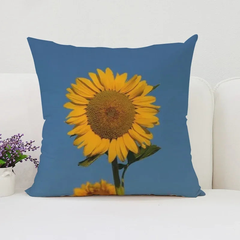 Axyaa Velvet Floral Pillow Covers for Home Decor and Sofa, 50x50 Throw Pillowcases