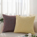Axyaa Soft Plush Stripe Cushion Cover for Elegant Living Room Decor