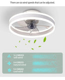 Axyaa Modern Smart Ceiling Fan Lamp with Remote Control LED Lighting