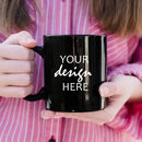 Personalized Black Ceramic Mug 11oz Axyaa Custom Logo Cup
