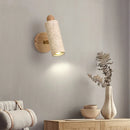 Axyaa Travertine Stone Pull Chain Sconce LED Wall Lamp