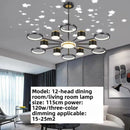 Axyaa Acrylic Chandelier LED Pendant Light for Bedroom, Living Room, Restaurant - Multi-head Ring Shape