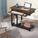 Axyaa Portable Laptop Table with Power Outlet & Adjustable Height on Wheels