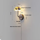 Axyaa Carbon Steel LED Wall Lamp Reading Bedside Cafe Bulgari Stone Luxury Mirror Light