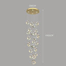 Axyaa Crystal Chandelier Stair Pendant Lamp Living Room Lighting