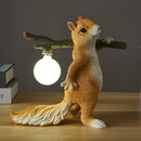 Axyaa Resin Squirrel Table Lamp: Cute LED Night Light Gift for Children