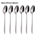Axyaa 21-Piece Sliver Stainless Steel Cutlery Set - Elegant Tableware Dinner Set