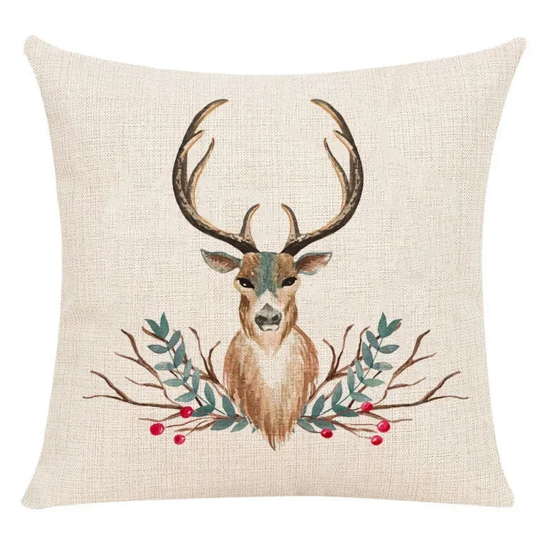 Milu Deer Pattern Print Pillow for Home Decor by Axyaa