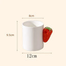 Axyaa Camellia Flower Tea Cup Ceramic Mug Lemon Strawberry Breakfast Coffee Cup