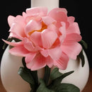 Axyaa Peony Ceramic Vase Home Decoration - Handmade Chinese Art for Living Room