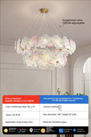 Axyaa French Crystal Chandelier and American Retro Flower Lamp