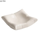 Axyaa Ceramic Square Dessert Pasta Dish Salad Plate Molecular Cuisine Tableware