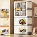 Axyaa Cat House Cabinet: 1-3 Tier, 60cm Wide, Black/Gray for Bedroom/Living Room