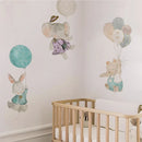Axyaa Balloon Bear Bunny Cartoon Animals Wall Stickers for Kids Rooms.