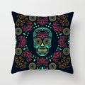 Axyaa Black Grey Skull Face Pillowcase for Halloween Living Room Decor