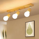 Axyaa Nordic Wooden Ceiling Light - Adjustable Single & Three Head Fixtures