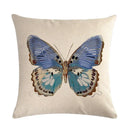 Axyaa Butterflies Linen Cushion Cover 45*45cm for Home Sofa Decor