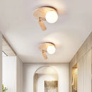 Axyaa Wooden Corridor Entrance Lighting Fixtures - Medieval Style Stone Ceiling Light