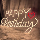 Axyaa Big Happy Birthday Neon Lights Decoration Neon Sign Party Favors