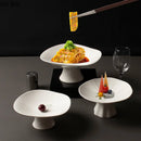 Axyaa Ceramic High-foot Main Dish Plate for Hotel Restaurant Kitchen