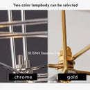 Axyaa Gold Chrome LED Crystal Chandelier - Modern Luxury Lighting Fixture