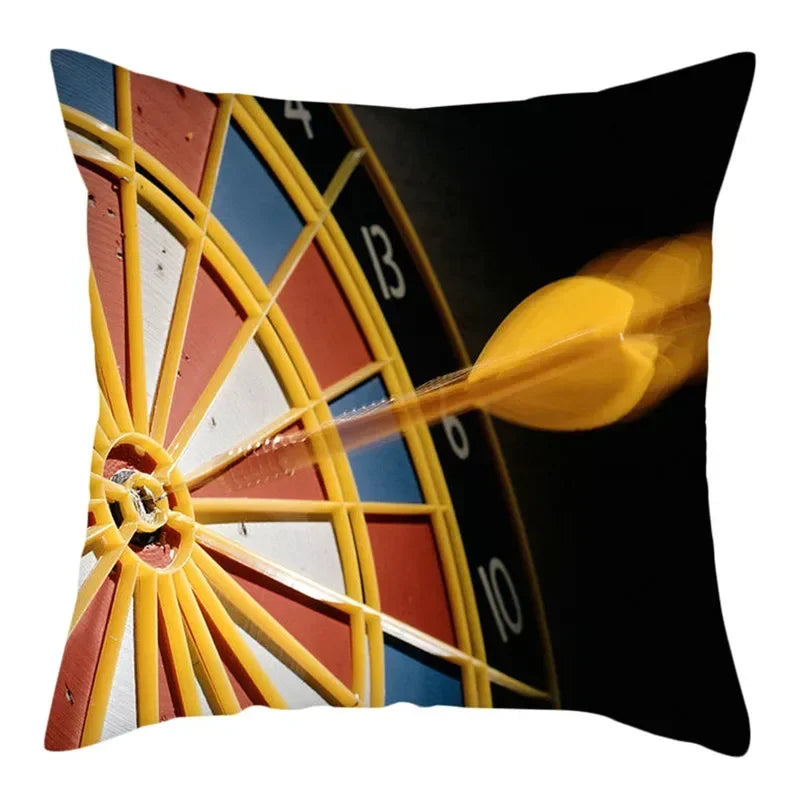 Sword Target Pattern Cushion Cover 45X45cm by Axyaa - Realistic Art Print Home Decor Pillowcase