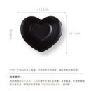 Axyaa Love Heart Ceramic Plate Breakfast Bowl Set Kitchenware