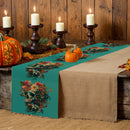 Skull Flower Table Runner: Rustic Axyaa Decor for Dining, Wedding, Party