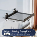 Axyaa Wall Mounted Retractable Clothes Drying Rack Shelf