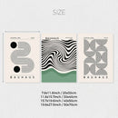 Retro Black Green Bauhaus Abstract Posters by Axyaa: Geometric Modern Wall Art Collection