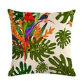 Axyaa Palm Leaf Green Seat Cover with Beautiful Flower Design for Sofa Decor