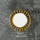 Axyaa Gold Plated Ceramic Steak Plate for Stylish Dining