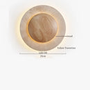 Axyaa LED Wall Lamps: Nordic Minimalism Bedroom & Living Room Light, Yellow Travertine