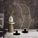 Axyaa Nordic Designer Human Face Art Floor Lamp for Modern Minimalist Living Room