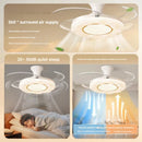 Bohemian Flower Design Invisible Fan Lamp by Axyaa - Full Spectrum Light