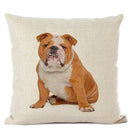 Axyaa French Bulldog Linen Cushion Cover for Cute Dog Lovers