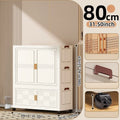 Axyaa 6 Tier Storage Wardrobe with Wheels - Large Capacity for Living Room/Bedroom