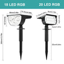 Axyaa RGB Solar Landscape Spotlights 2-in-1 Wireless Wall Lamp