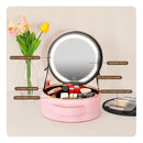 Axyaa LED Mirror Cosmetic Bag: Portable, Rechargeable Makeup Bag with Lights