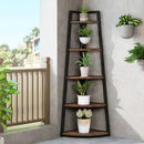 Axyaa Corner Wood Bookshelf Storage Shelves • Tribesigns Bookcase Elegant Rack