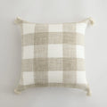 Axyaa Beige Striped Cushion Cover with Tassels - Nordic Style for Home Decor