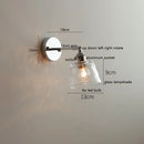 Axyaa Clear Glass Silver LED Wall Sconce, Adjustable Arm, Switch, E26 E27 Socket