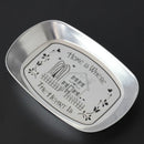 Axyaa Stainless Steel Vintage Food Tray Set for Home Kitchen Organization