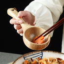 Axyaa Natural Wood Large Spoon for Ramen and Rice - Kitchen Essential