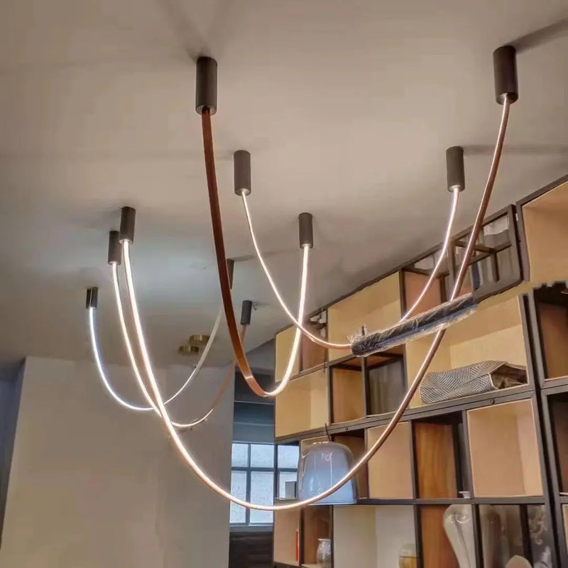 Axyaa Soft Silicone Belt Pendant Lamp for Loft Living with LED Luminaires