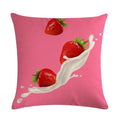 Axyaa Lemon Strawberry Milk Linen Pillowcase 45*45cm