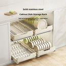 Axyaa Slide Out Kitchen Organizer Tray Plate Rack Spice Storage