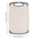 Axyaa Wheat Straw Marble Cutting Board Set - Multifunctional & Hanging Feature