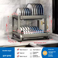 Axyaa Kitchen Dish Drainer Organizer Rack Storage Stand Tray Shelf