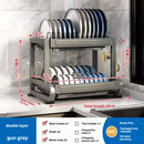 Axyaa Dish Drainer Storage Rack: Countertop Organizer & Dinnerware Stand